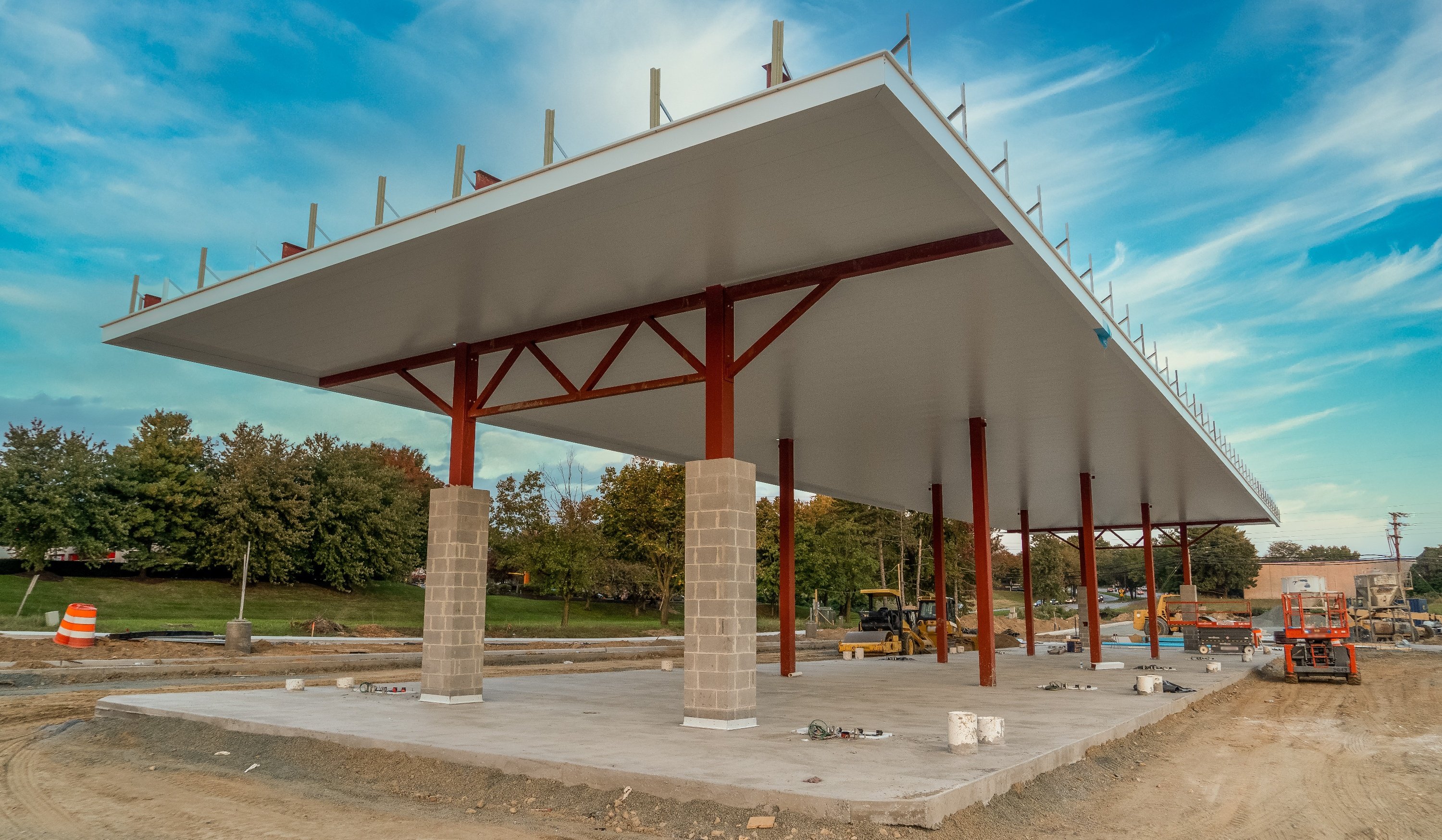 Gas station under construction